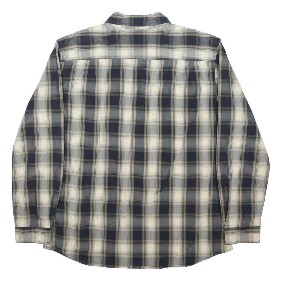 CARHARTT Mens Blue & Cream Plaid Shirt XL Relaxed Fit Cotton Blend Casual
