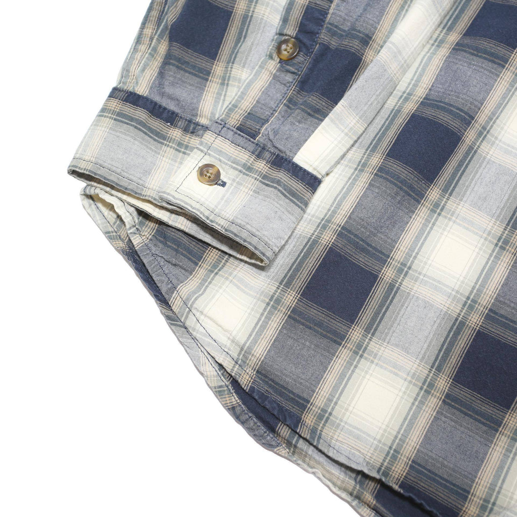CARHARTT Mens Blue & Cream Plaid Shirt XL Relaxed Fit Cotton Blend Casual
