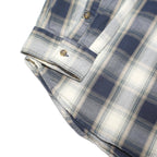 CARHARTT Mens Blue & Cream Plaid Shirt XL Relaxed Fit Cotton Blend Casual