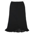METAPHOR Womens Black Mini Polyester Swing Skirt Size M Elegant Ruffle Hem