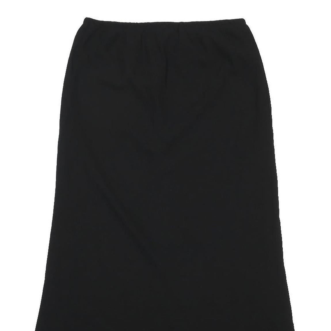 METAPHOR Womens Black Mini Polyester Swing Skirt Size M Elegant Ruffle Hem