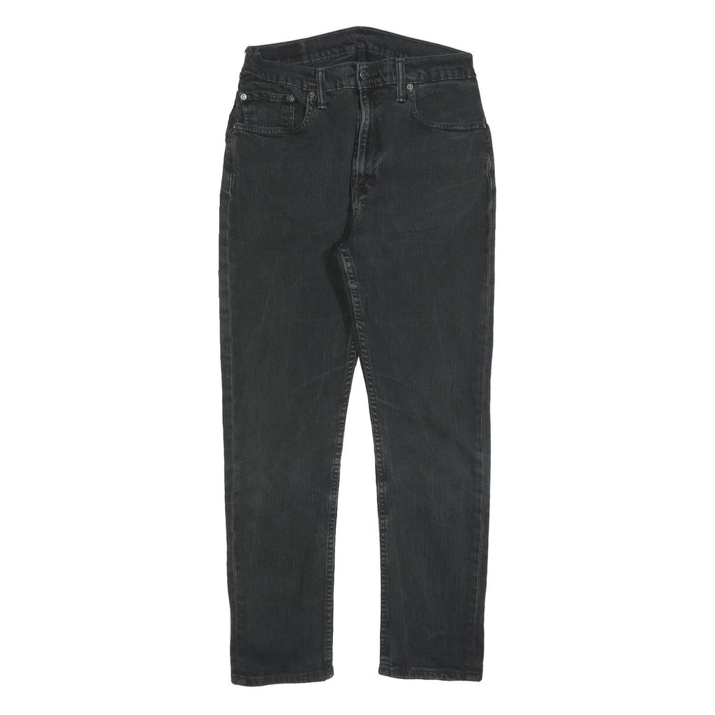 LEVI'S Mens Black Slim Skinny Denim Jeans Cotton Blend W30 L28 Stylish Zip