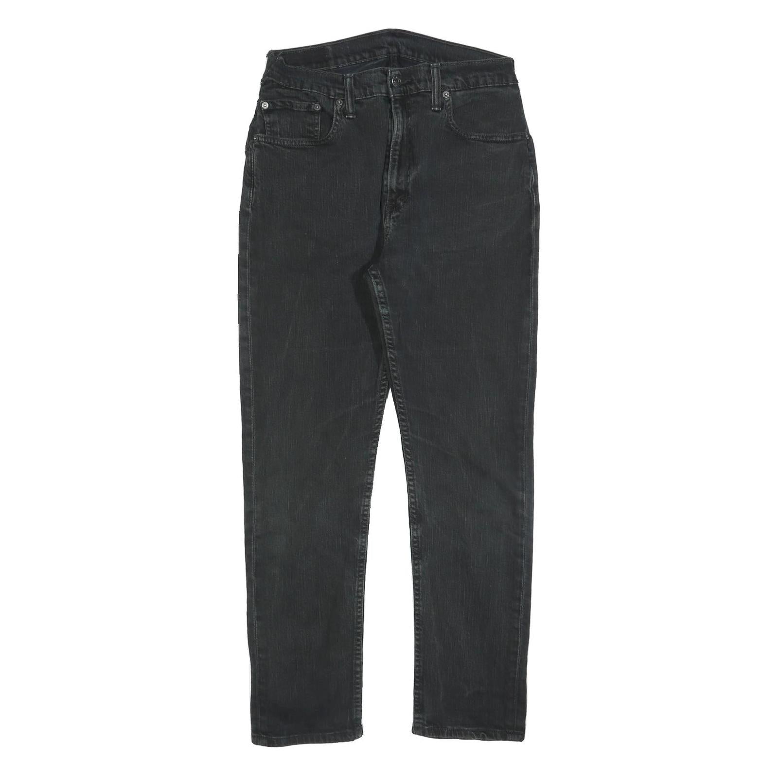 LEVI'S Mens Black Slim Skinny Denim Jeans Cotton Blend W30 L28 Stylish Zip