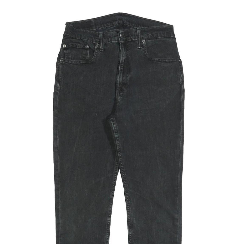 LEVI'S Mens Black Slim Skinny Denim Jeans Cotton Blend W30 L28 Stylish Zip