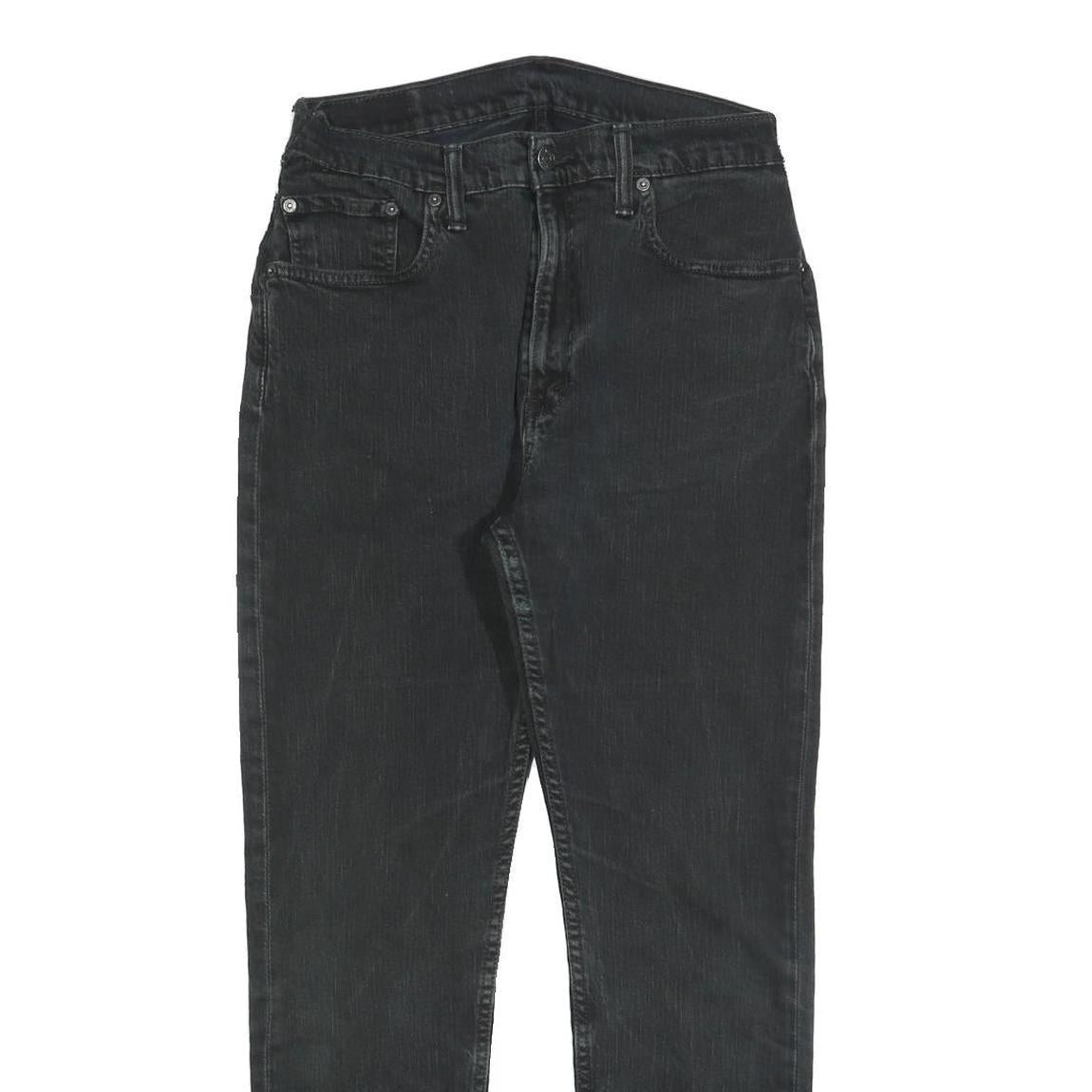 LEVI'S Mens Black Slim Skinny Denim Jeans Cotton Blend W30 L28 Stylish Zip