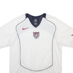 NIKE Nike USMNT Total 90 Reissue 2004 Womens White Red Graphic T-Shirt XL V-Neck