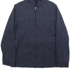 TIMBERLAND Womens Navy Blue Hooded Jacket S Cotton Blend Zip Plain Lightweight