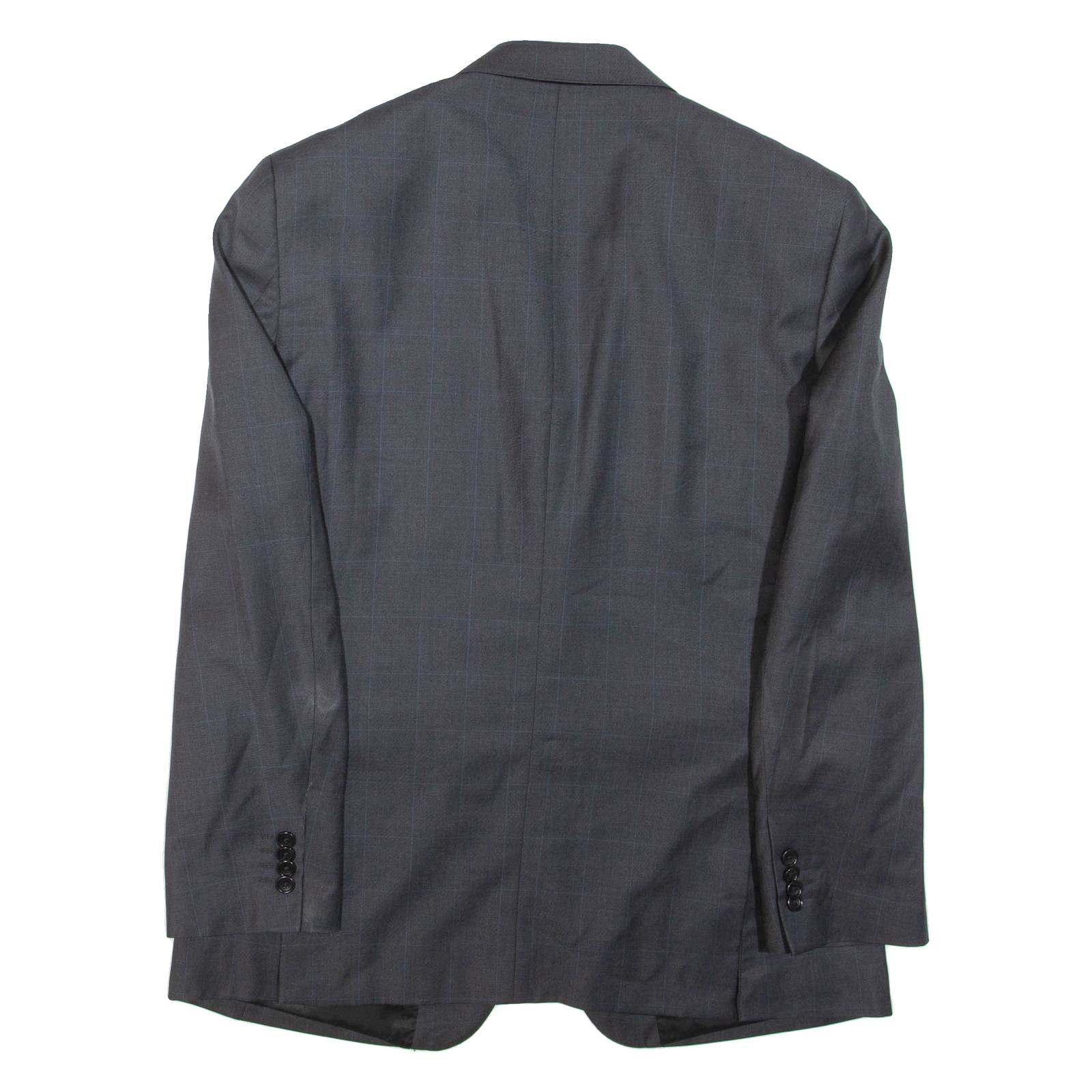 Mens Blazer Jacket Grey Wool L
