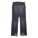 BIG STAR Womens Jeans Blue Regular Straight Denim Medium W30 L32 Distressed Hem