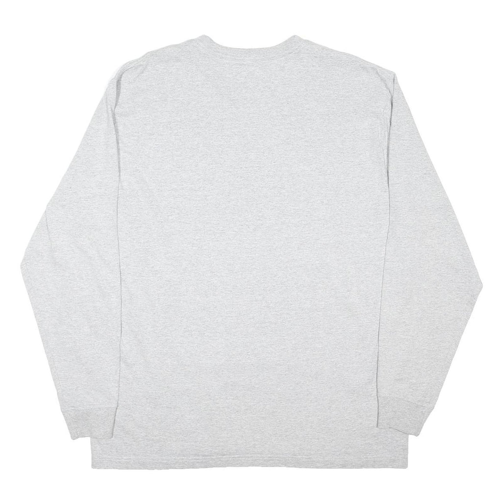 CARHARTT Mens Grey Long Sleeve Crew Neck Cotton Blend L Logo Print
