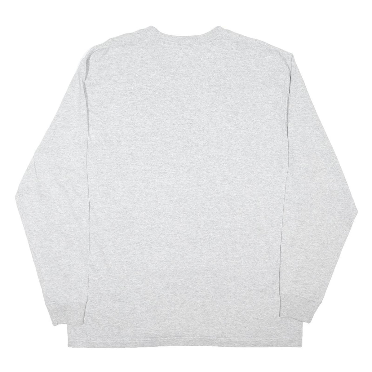 CARHARTT Mens Grey Long Sleeve Crew Neck Cotton Blend L Logo Print