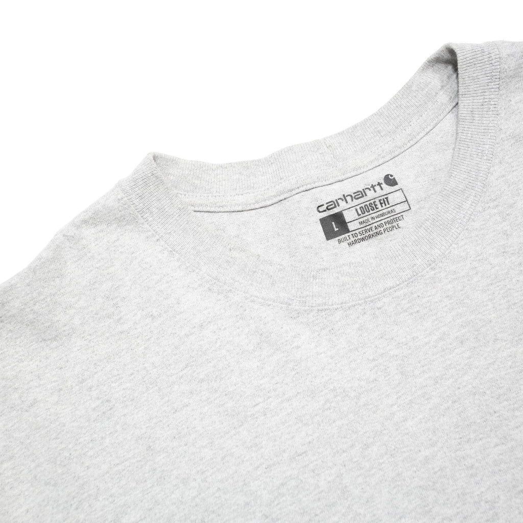 CARHARTT Mens Grey Long Sleeve Crew Neck Cotton Blend L Logo Print