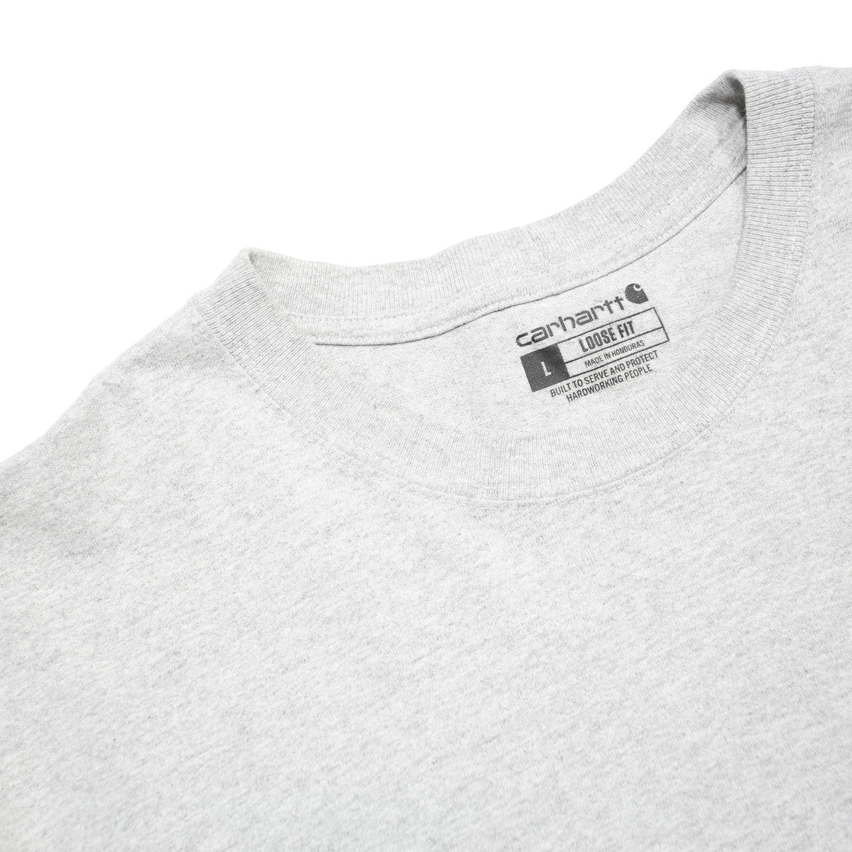 CARHARTT Mens Grey Long Sleeve Crew Neck Cotton Blend L Logo Print