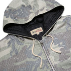 STUSSY Woodland Camo Needlepunch Mens Grey Camouflage Zip Hoodie Jacket XL