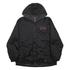 DICKIES Mens Black University Of Houston Nylon Zip Hooded Jacket L Plain