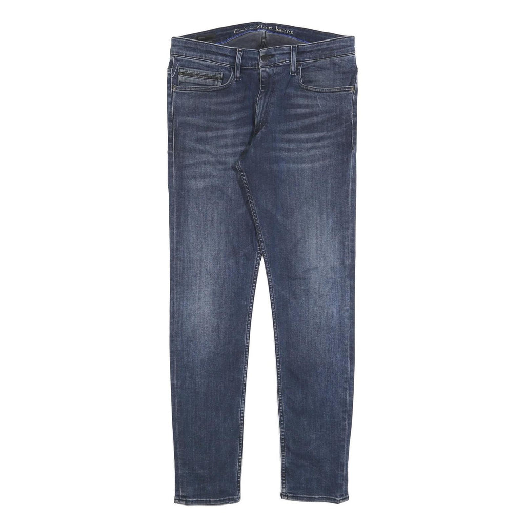 CALVIN KLEIN JEANS Mens Jeans Blue Slim Skinny Denim Medium W31 L32 Authentic