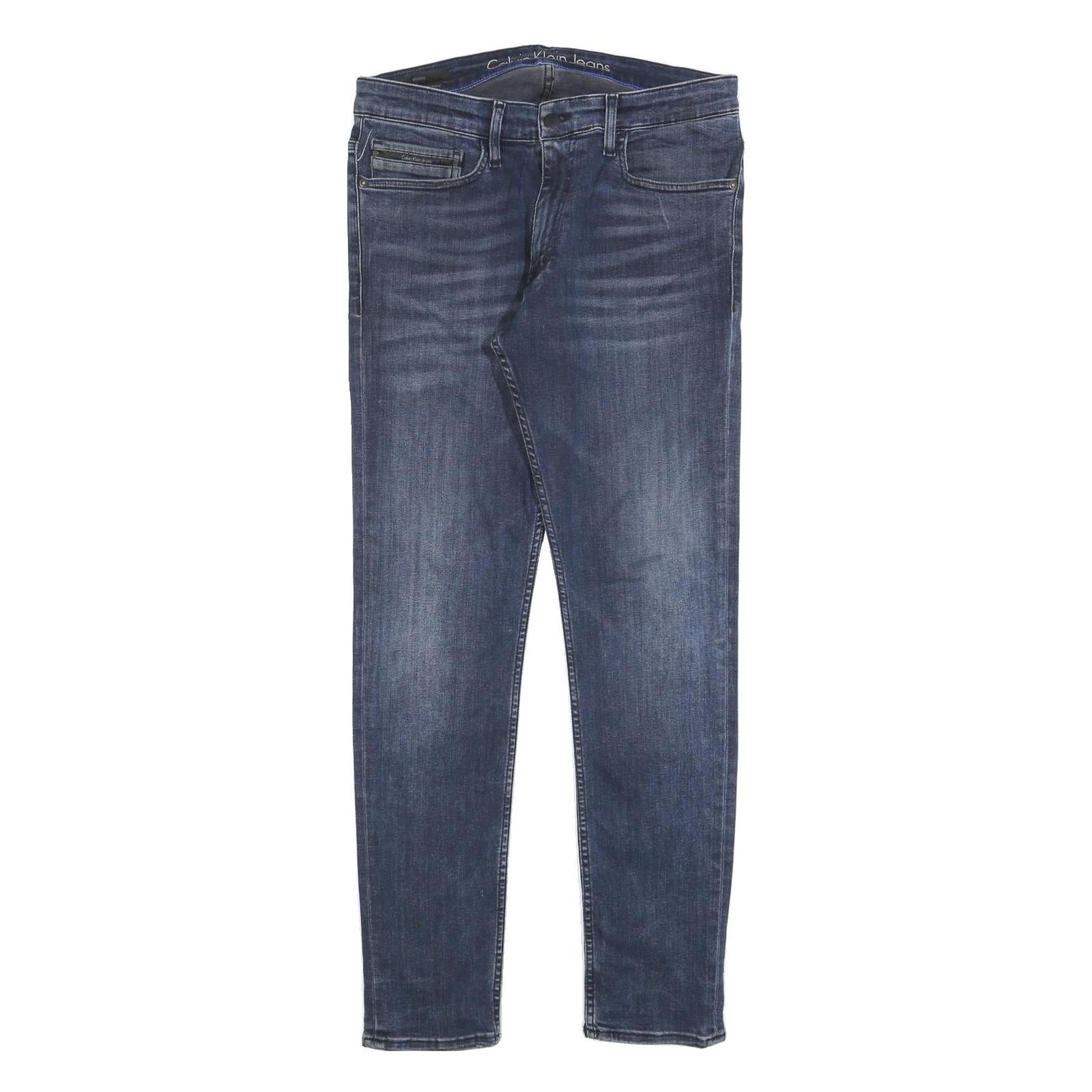 CALVIN KLEIN JEANS Mens Jeans Blue Slim Skinny Denim Medium W31 L32 Authentic