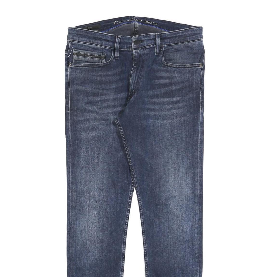 CALVIN KLEIN JEANS Mens Jeans Blue Slim Skinny Denim Medium W31 L32 Authentic