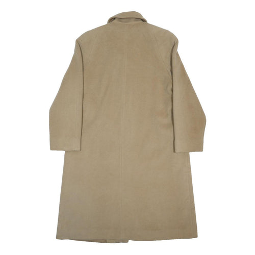 PENDLETON Womens Beige Wool Blend Classic Coat L Plain Button Closure Elegant