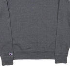CHAMPION Mens Grey Cotton Blend Crew Neck S Logo Sweatshirt Casual Pullover
