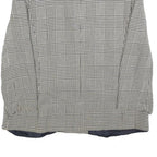 TALBOTS Womens Black White Check Button Jacket M Rayon Woven Classic Tailored