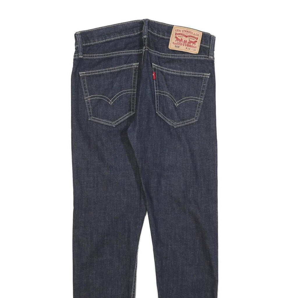 LEVI'S 508 Tapered Mens Jeans Blue Slim Tapered Denim Raw W28 L30