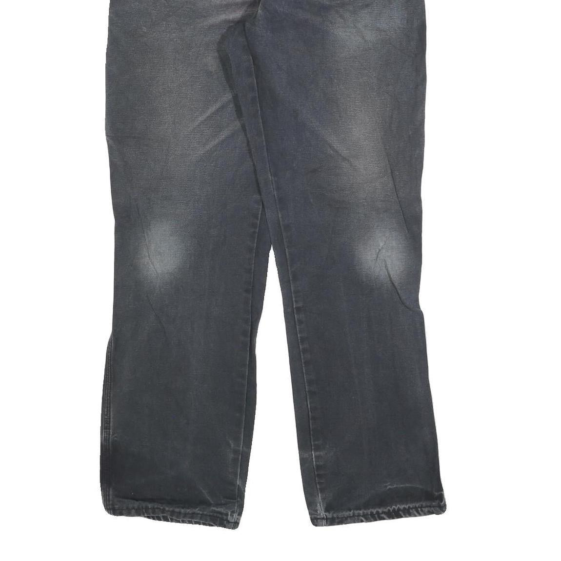 DICKIES Mens Relaxed Black Denim Jeans W30 L32 Workwear Zip Closure