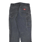 DICKIES Mens Relaxed Black Denim Jeans W30 L32 Workwear Zip Closure