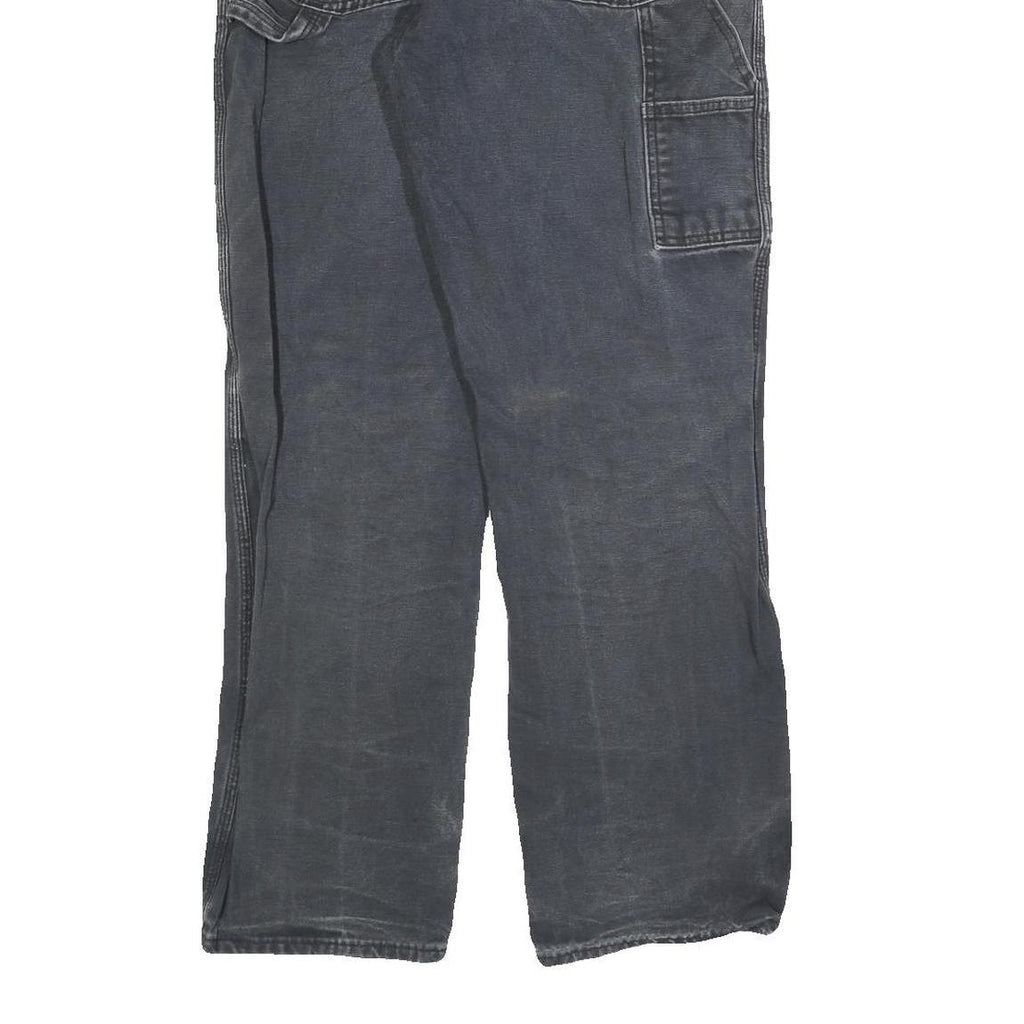 DICKIES Mens Relaxed Black Denim Jeans W30 L32 Workwear Zip Closure