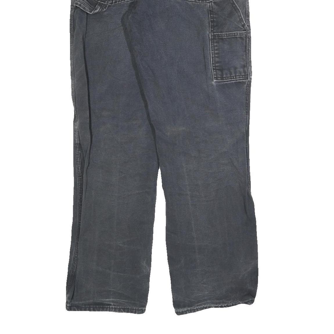 DICKIES Mens Relaxed Black Denim Jeans W30 L32 Workwear Zip Closure