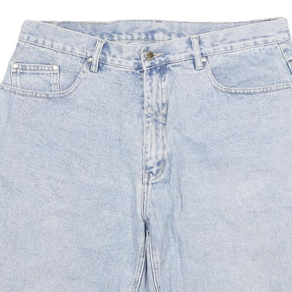 GIORGIO Mens Denim Blue Casual Shorts XL W34 Cotton Blend Relaxed Fit