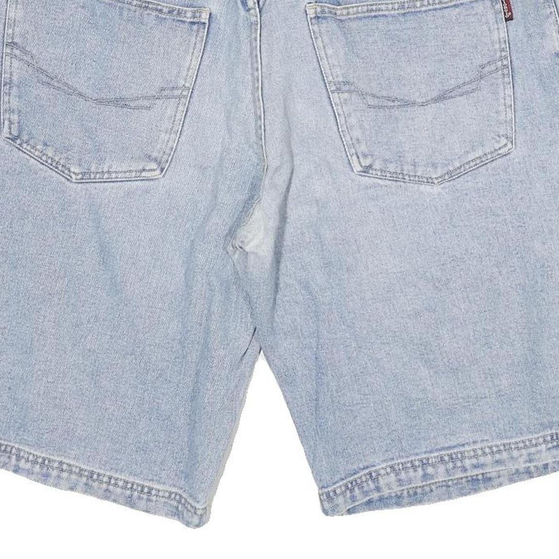 GIORGIO Mens Denim Blue Casual Shorts XL W34 Cotton Blend Relaxed Fit