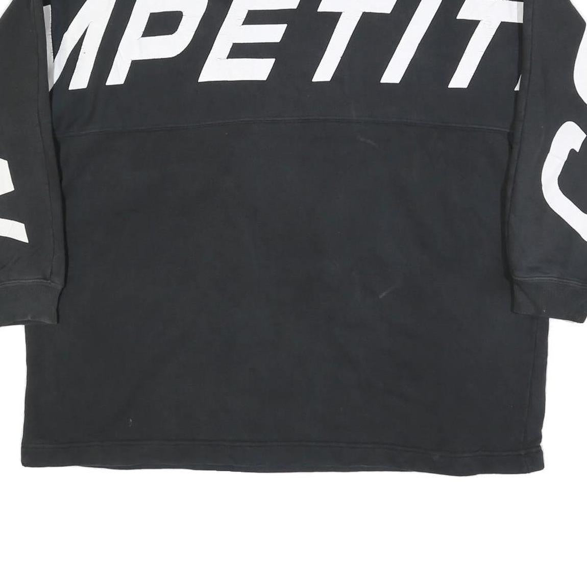 NAUTICA Womens Black Cotton Blend Crew Neck M Sweatshirt Competition Logo