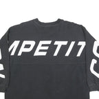 NAUTICA Womens Black Cotton Blend Crew Neck M Sweatshirt Competition Logo