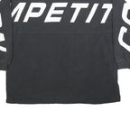 NAUTICA Womens Black Cotton Blend Crew Neck M Sweatshirt Competition Logo