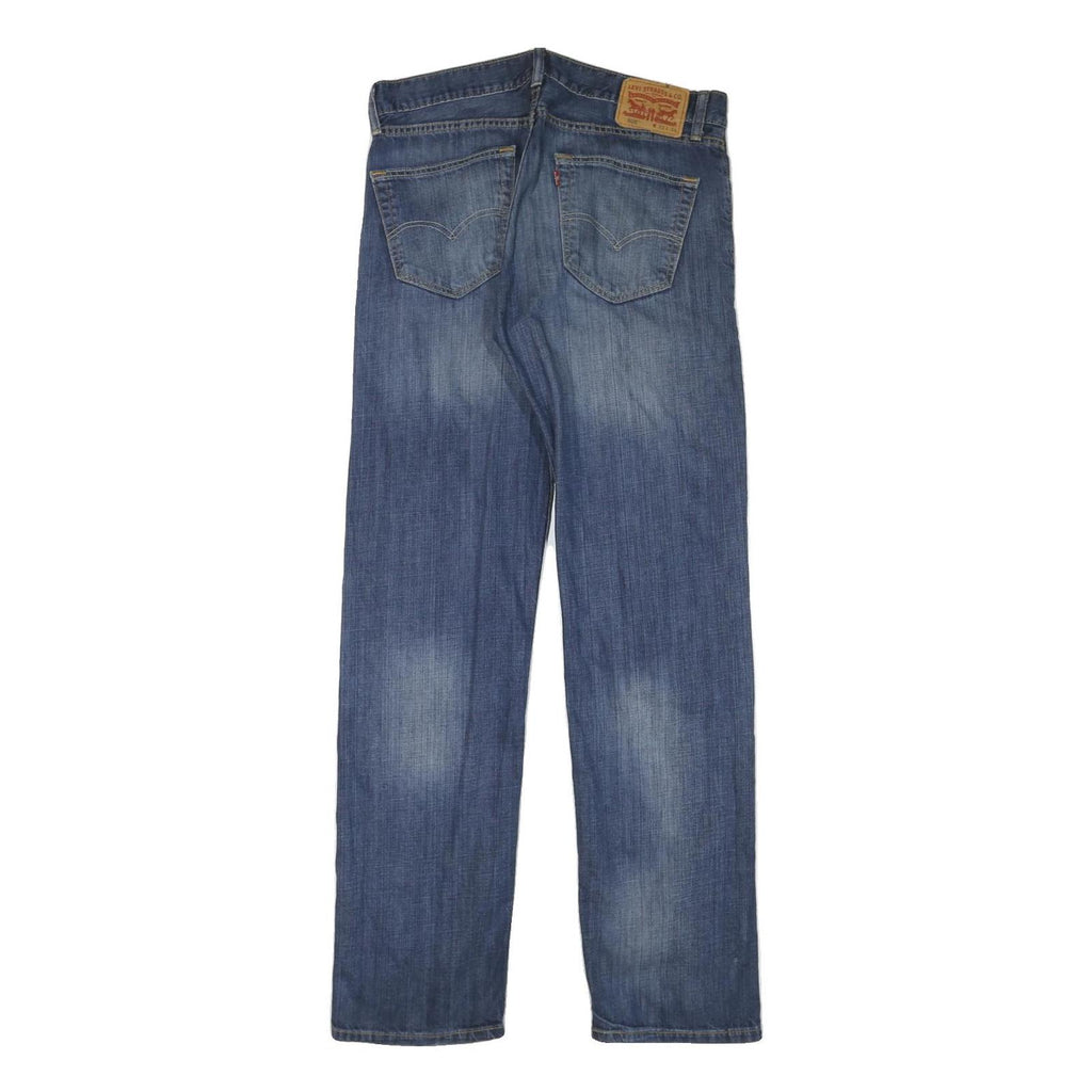 LEVI'S Mens Jeans Blue Regular Straight Denim Rinse W32 L33 Classic Fit Zip