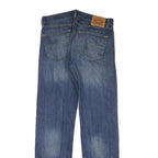 LEVI'S Mens Jeans Blue Regular Straight Denim Rinse W32 L33 Classic Fit Zip