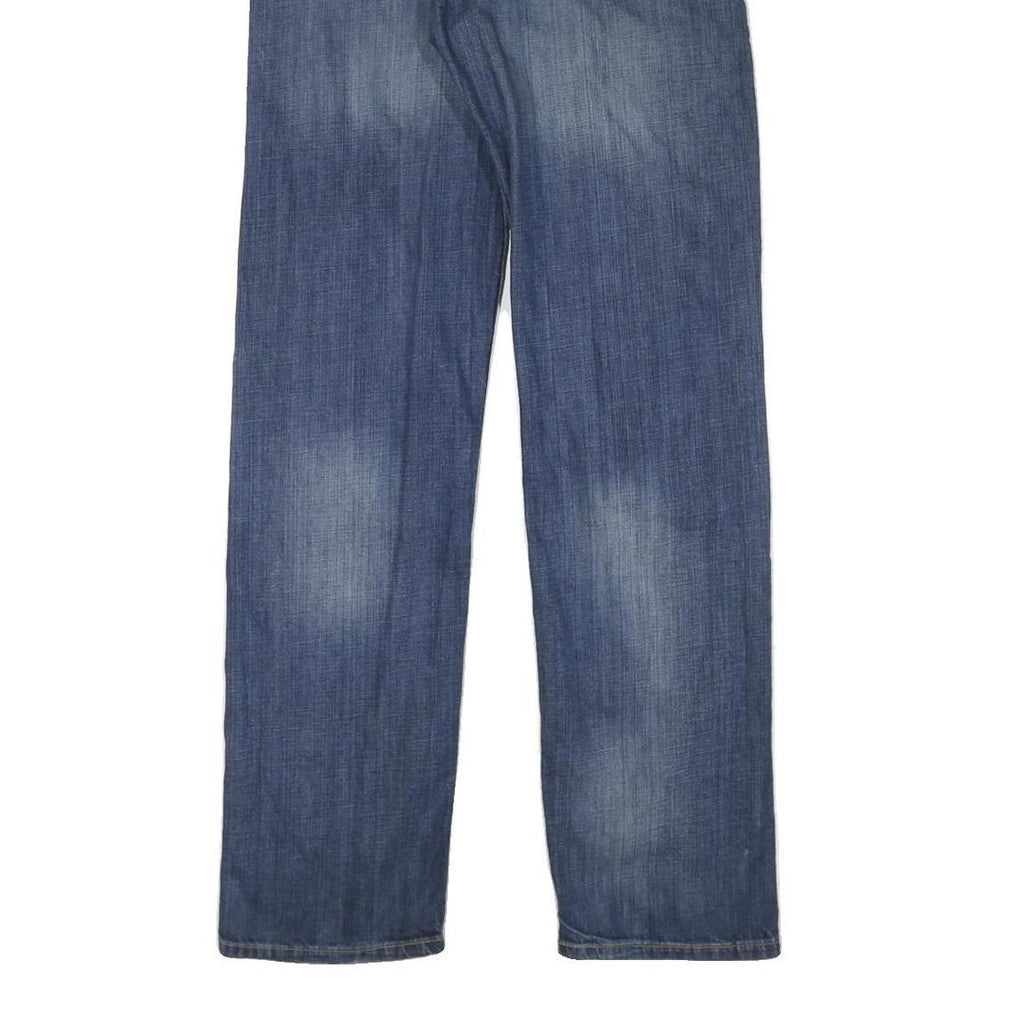 LEVI'S Mens Jeans Blue Regular Straight Denim Rinse W32 L33 Classic Fit Zip