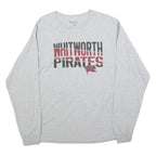 CHAMPION Mens Grey Whitworth Pirates Graphic Long Sleeve Crew Neck T-Shirt L