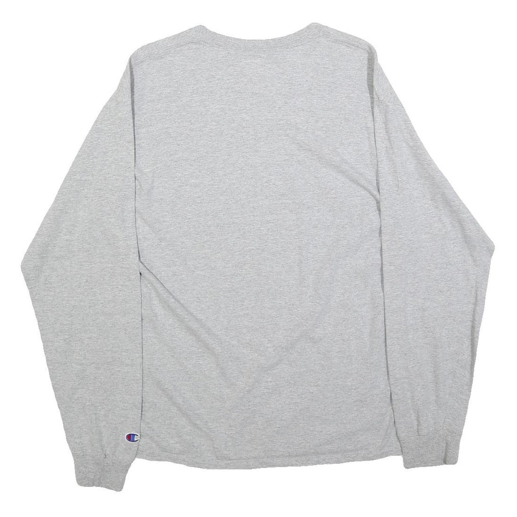 CHAMPION Mens Grey Whitworth Pirates Graphic Long Sleeve Crew Neck T-Shirt L