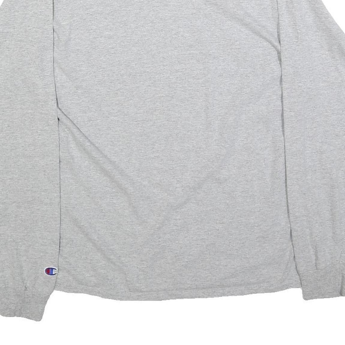 CHAMPION Mens Grey Whitworth Pirates Graphic Long Sleeve Crew Neck T-Shirt L