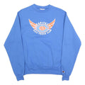 CHAMPION Mens Blue Capital City Track Club Crew Neck S Cotton Sweatshirt