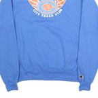 CHAMPION Mens Blue Capital City Track Club Crew Neck S Cotton Sweatshirt