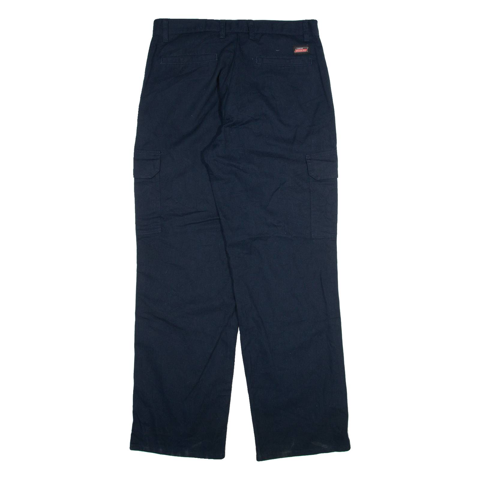 DICKIES Cargo Mens Trousers Blue Relaxed Straight W32 L32