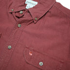 CARHARTT Mens Maroon Cotton Short Sleeve Shirt L Classic Workwear Button Collar