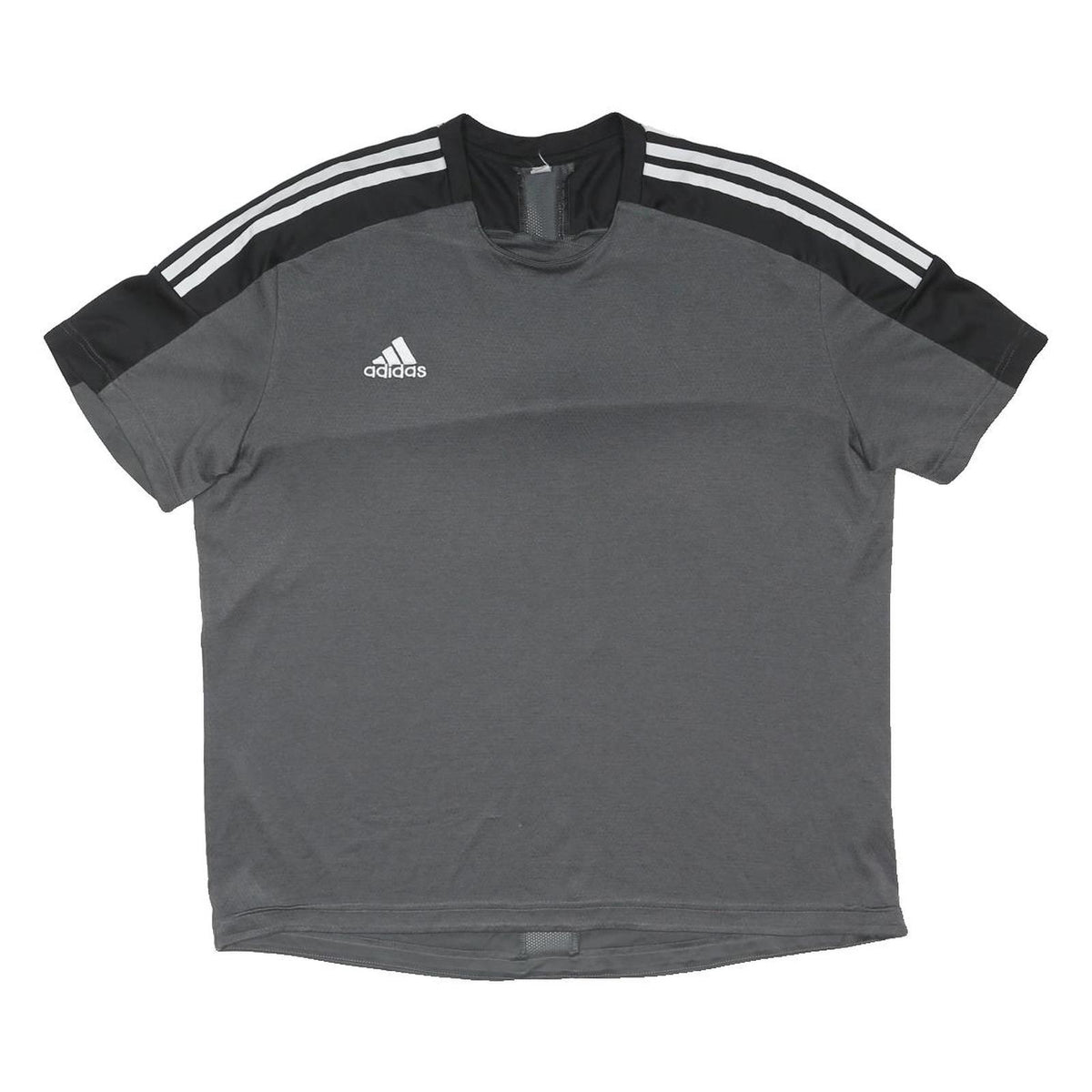 ADIDAS Mens Grey Black Sports T-Shirt XL Short Sleeve Crew Neck Athletic