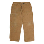 DICKIES Mens Regular Fit Brown Cotton Workwear Jeans W36 L31 Zip Pocket