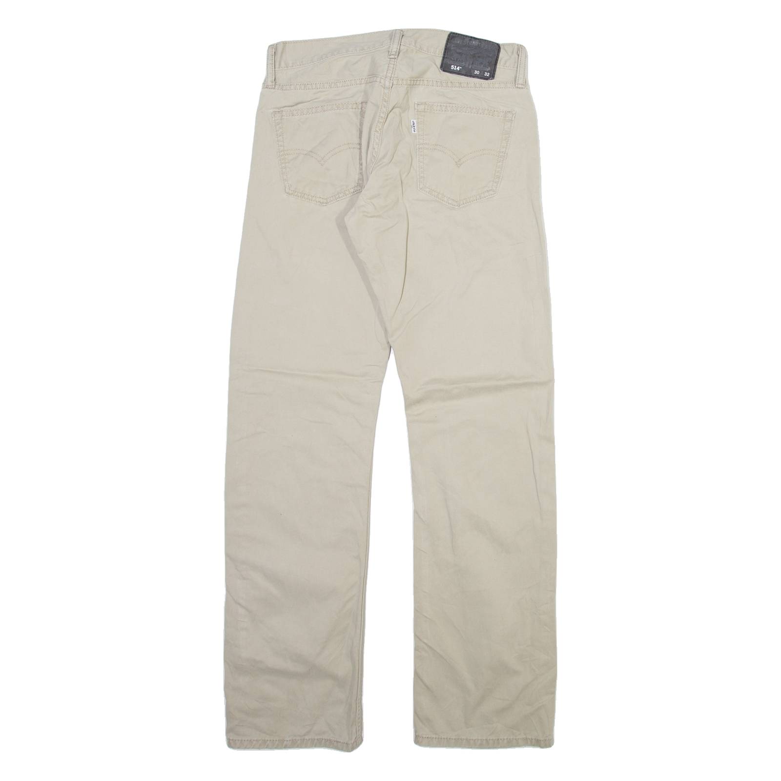 LEVI'S 514 Mens Trousers Beige Slim Straight W30 L32