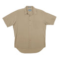 PROTOCOL Mens Beige Short Sleeve Shirt L Casual Button Front Summer Style