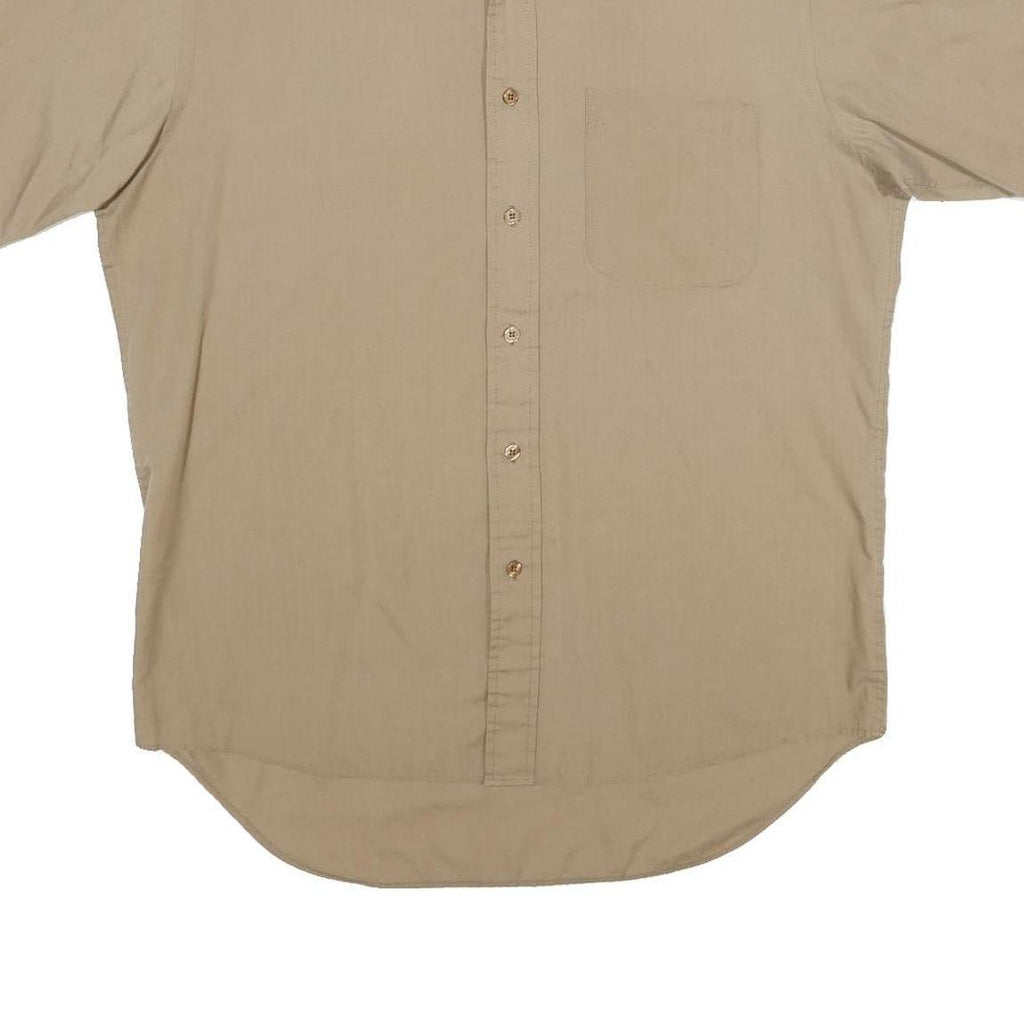 PROTOCOL Mens Beige Short Sleeve Shirt L Casual Button Front Summer Style